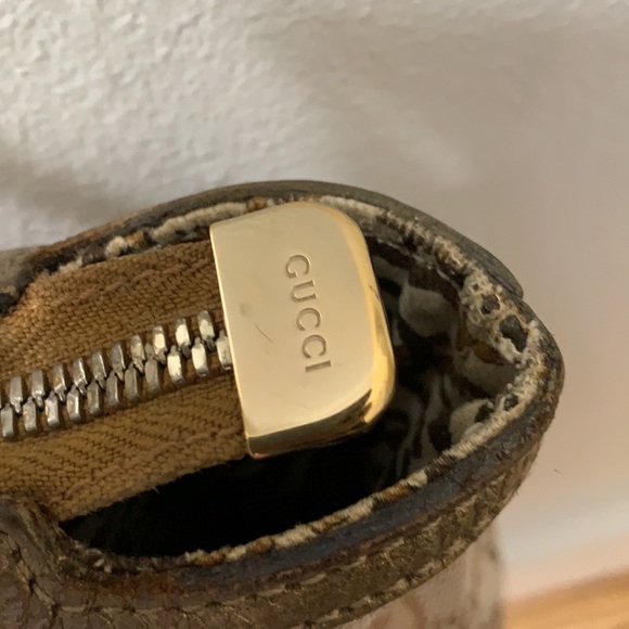 Authentic Gucci monogram top zip tote bag